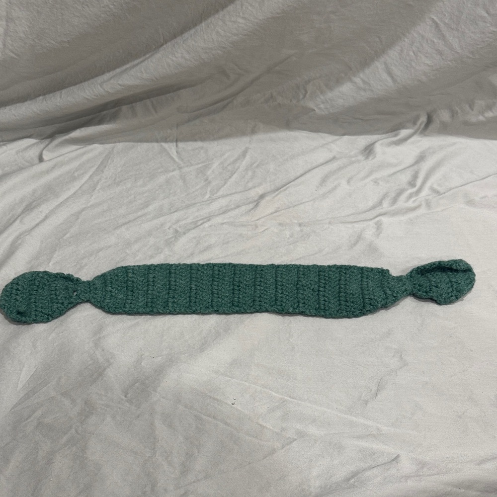 Homemade knit kids scarf